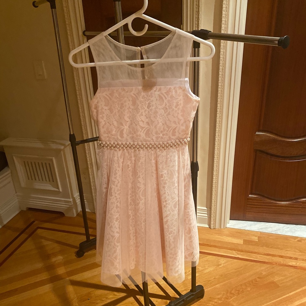 Stunning baby pink kids dress size 14